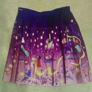 Purple Fantasy Print Mini Skirt